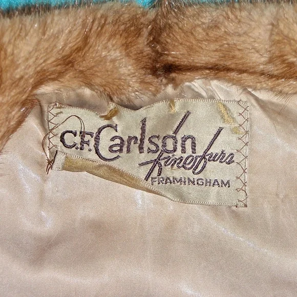 CF CARLSON FINE FURS WOMEN'S LIGHT BROWN MINK JACKET LINED SIZE L